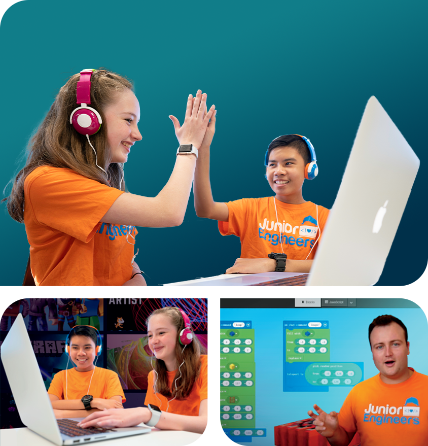 Kids learning coding online with Codeflix